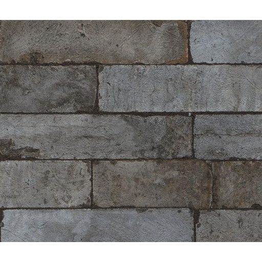 Rasch Factory II, 446333 Natur/Ipari design Ikonikus loft stílusú téglaminta szürke barna antracit tapéta