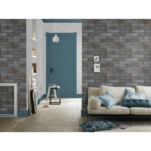 Rasch Factory II, 446333 Natur/Ipari design Ikonikus loft stílusú téglaminta szürke barna antracit tapéta