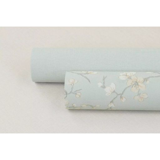 Rasch Country Charme/Kalahari/SALSA 448603 Natur Egyszínű természetes textilstruktúra halvány akvamarinkék tapéta