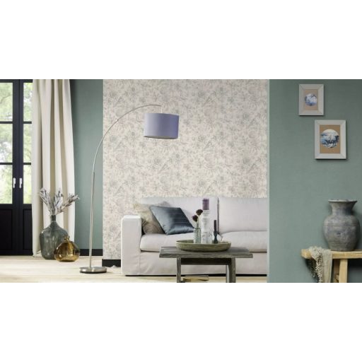 Természetes textil textúrájú egyszínű minta hangulatos petrolzöld tónus tapéta