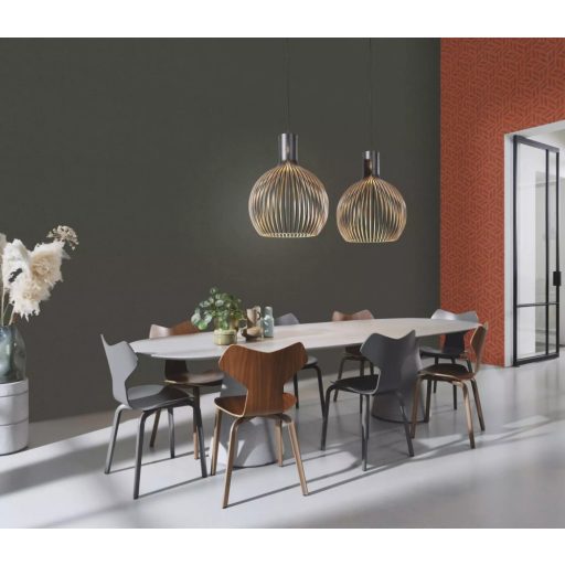 Rasch Country Charme/Kalahari/SALSA 449853 Natur Egyszínű természetes textilstruktúra sötétszürke/antracit tapéta