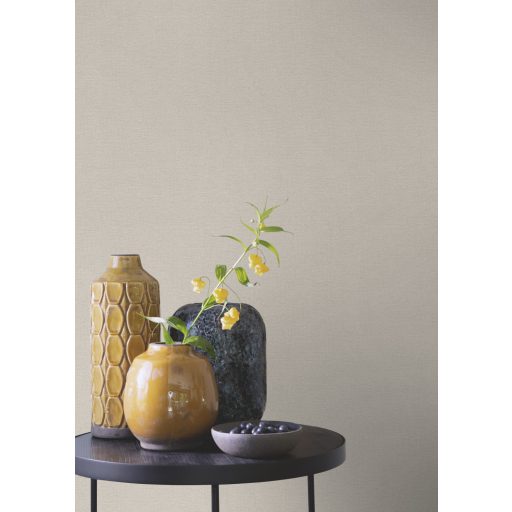 Természetes textil textúrájú egyszínű minta szürkésbézs/világos szürkésbarna tónus tapéta