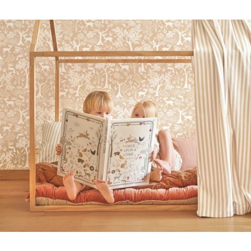 Casadeco Once Upon a Time 45340183 MALICIEUX Gyerekszobai Csíkos bézs fehér dekoranyag