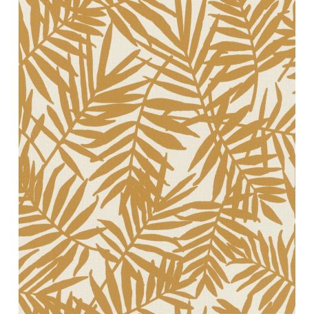 Rasch Zoya/SALSA 460254 Natur trópusi stilizált pálmalavelek textil háttéren krémfehér mézsárga tapéta