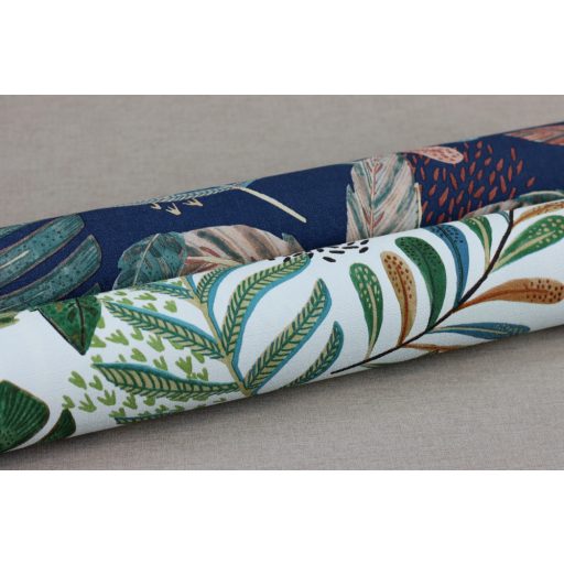 Rasch SALSA 464306 Natur Botanikus elképesztő levélgyűjtemény szines összevisszaságban sötétkék vörös zöld és kék árnyalatok tapéta