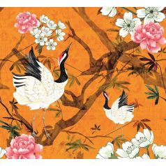   Marburg Smart Art Gallery 46702 Etno japán motívum virágzó fa és mandzsúriai daru narancs fehér fekete szines falpanel
