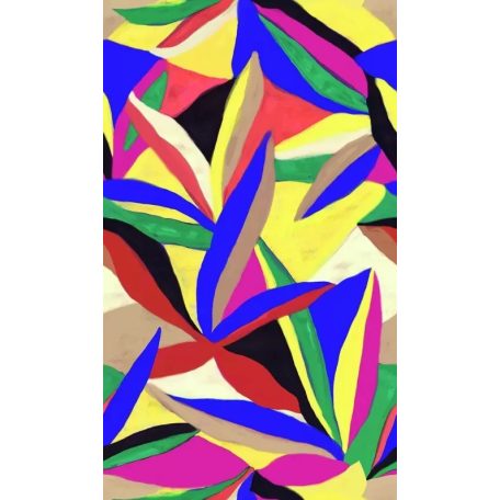 Marburg Smart Art Select 46723 Akvarell stilizált szines levelek sokszínű falpanel