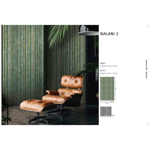 Marburg Smart Art Gallery 46727 Natur bambusz szárak szorosan "összesimulva" zöld árnyalatok falpanel