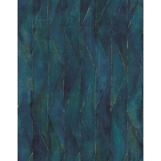   Marburg Smart Art Gallery 46752 Geometrikus kompozíció hosszúkás háromszögekből kék árnyalatok arany fekete falpanel