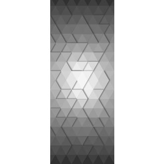   Marburg Smart Art Gallery 46783 Geometrikus Háromdimenziós színátmenetes térkompozíció szürke árnyalatok fehér falpanel