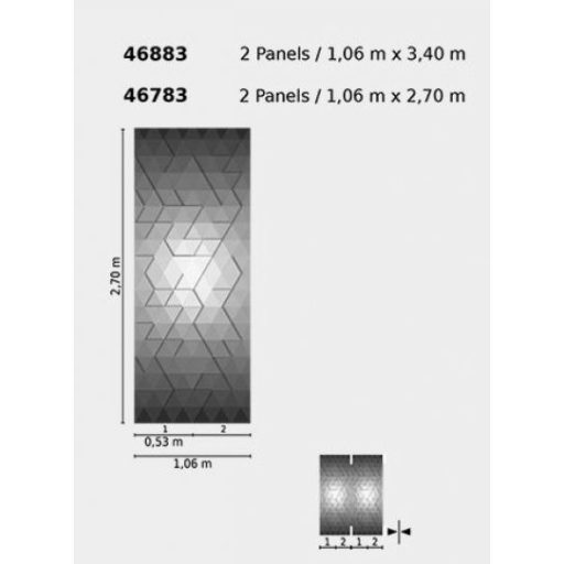 Marburg Smart Art Gallery 46783 Geometrikus Háromdimenziós színátmenetes térkompozíció szürke árnyalatok fehér falpanel