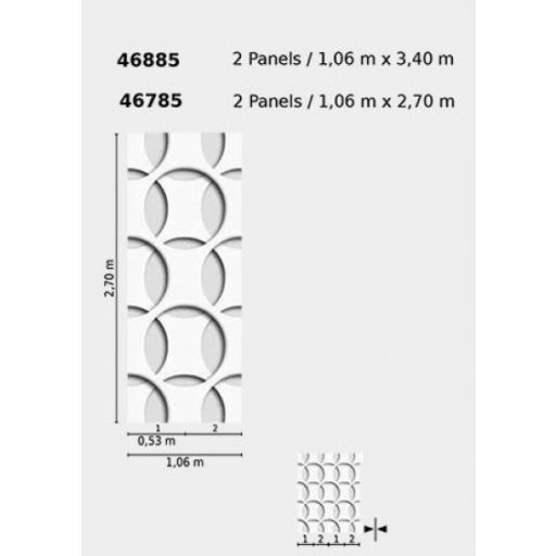 Marburg Smart Art Gallery 46785 Geometrikus Háromdimenziós kortárs körmetszet kompozíció szürke fehér fekete falpanel