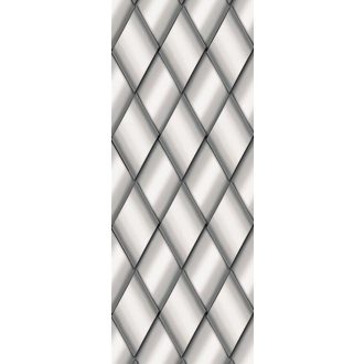   Marburg Smart Art Gallery 46787 Geometrikus Háromdimenziós kortárs rombusz kompozíció fehér szürke fekete falpanel