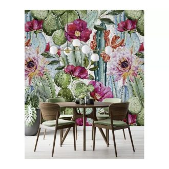   Marburg Smart Art Gallery 46973 Virágos Óriás szirmok kék zöld szines falpanel