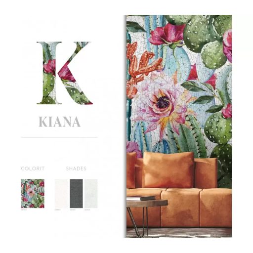 Marburg Smart Art Gallery 46973 Virágos Óriás szirmok kék zöld szines falpanel