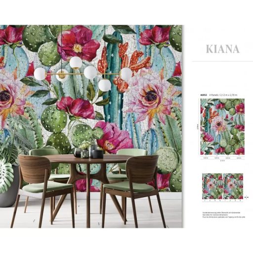 Marburg Smart Art Gallery 46973 Virágos Óriás szirmok kék zöld szines falpanel