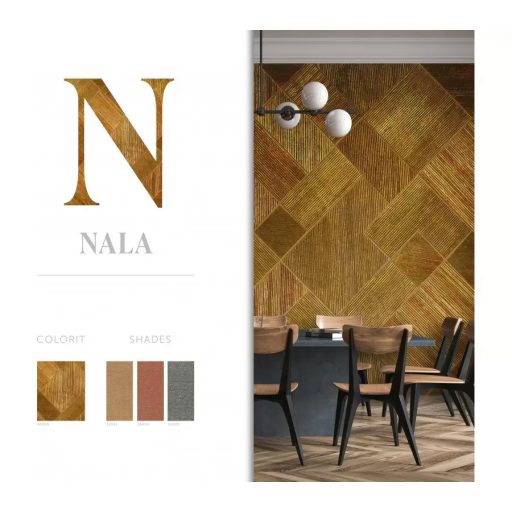 Marburg Smart Art Gallery 46990 Absztrakt geometrikus váltakozó struktúrák bézs barna árnyalatok aranybarna falpanel