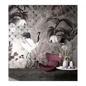   Marburg Smart Art Gallery 46999 Vintage Art Deco Egyedi trópusi életkép szürke bézs barna fehér rózsaszín falpanel