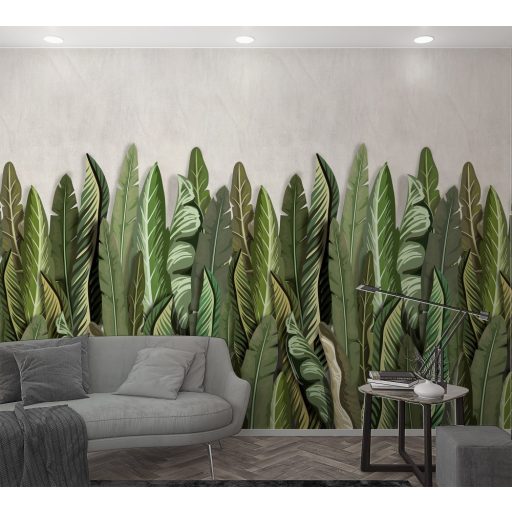 Marburg Smart Art Easy 47205 Natur Botanikus nagyformátumú trópusi levelek bézs zöld árnyalatok falpanel