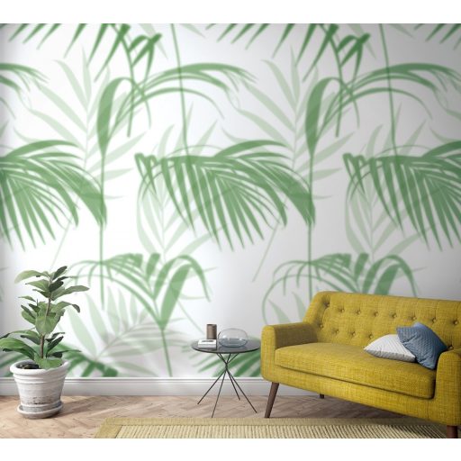 Marburg Smart Art Easy 47209 Natur Botanikus filigrán trópusi levelek fehér zöld árnyalatok falpanel