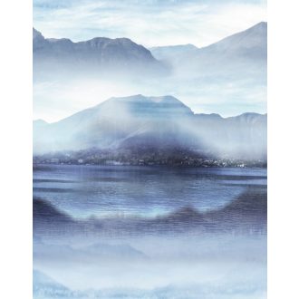   Marburg Smart Art Easy 47222 Natur Hipnotikus hatású hegyvidéki tó kék árnyalatok fehér falpanel