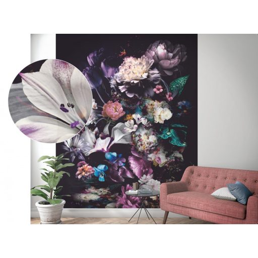Marburg Smart Art Easy 47225 Natur a természet szépségéből merítve dús virágok fekete lila kék fehér szines falpanel