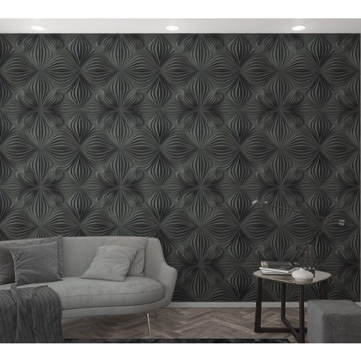 Marburg Smart Art Easy 47230 Grafikus háromdimenziós díszítőminta sötétszürke antracit falpanel