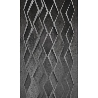   Marburg Smart Art Easy 47238 Geometrikus Grafikus térbeli hatású változatos rombuszminta sötétszürke antracit ezüst falpanel