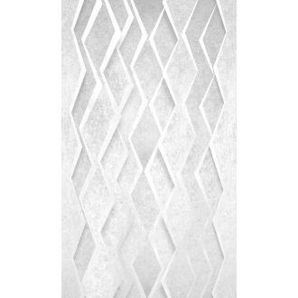   Marburg Smart Art Easy 47240 Geometrikus Grafikus térbeli hatású változatos rombuszminta szürkésfehér ezüstfehér szürke falpanel