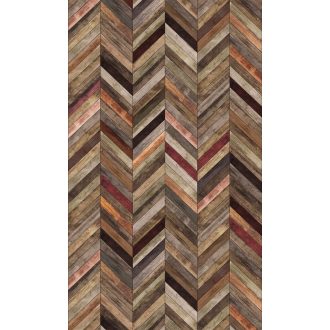   Marburg Smart Art Easy 47244 Natur Halszálkába rendezett parkettminta barna piros szines falpanel