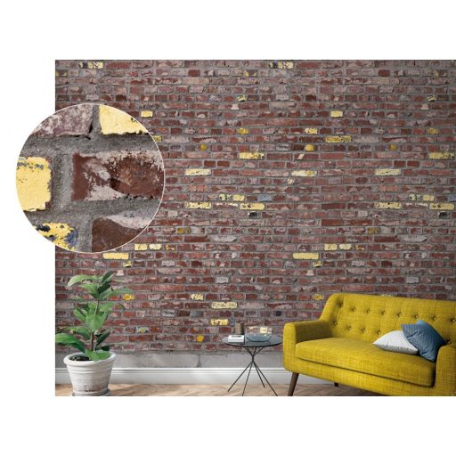 Marburg Smart Art Easy 47255 Natur/Ipari design természetes téglafal téglavörös vörösesbarna sárga falpanel