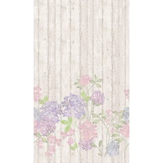   Marburg Smart Art Easy 47265 Natur Romantikus deszkapalánk virágmotívummal krém bézs szürkésbézs zöld kék rózsaszín falpanel