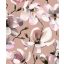 Akvarell virágfantázia - Magnólia virágok és bimbók antik rózsaszín zöld barna és sokszínű tónus tapéta