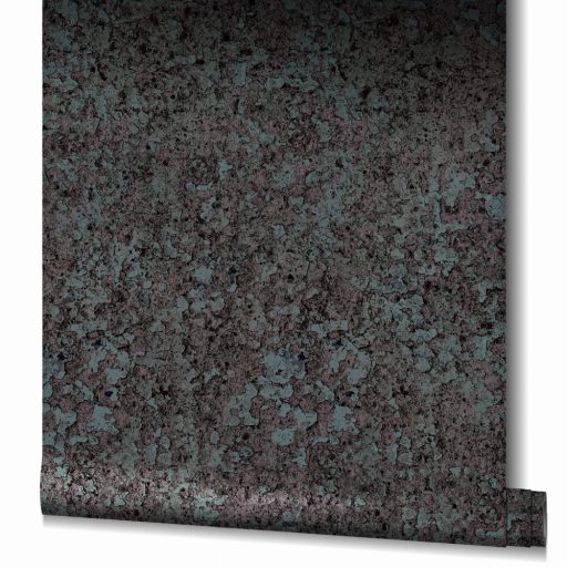 Betonra hasonlító felületi lenyomat minta szürke zöldesszürke fekete és szürkéslila tónusok tapéta