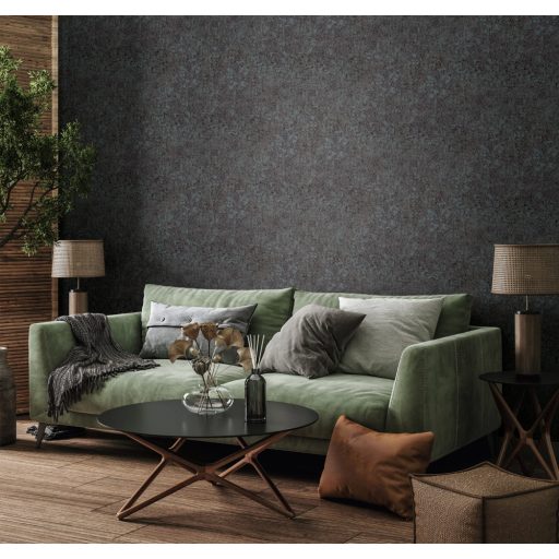 Betonra hasonlító felületi lenyomat minta szürke zöldesszürke fekete és szürkéslila tónusok tapéta