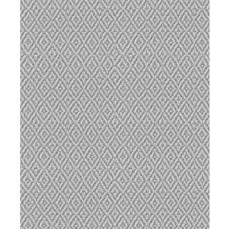   Természetes fonott szizál megjelenésű rombuszminta szürkésfehér és szürke tónusok tapéta