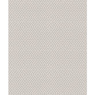   Természetes fonott szizál megjelenésű rombuszminta krém bézs és szürkésbézs tónusok tapéta