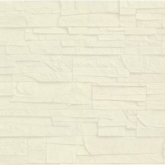   Természetes és elegáns loft stilusú 3D texturált tégla/kő mintázat krémszín és bézs tónus tapéta