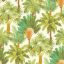 Rasch SALSA 478235 Natur Trópusi élénk pálmaerdő krémfehér zöld barna és sárga árnyalatok tapéta