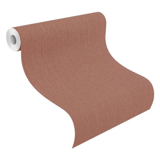 Rasch Florentine III 484267 Natur Durva szövésű lenvászon téglavörös csillogó réz tapéta