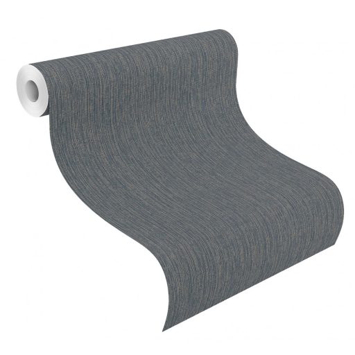 Rasch Florentine III 484281 Natur Durva szövésű lenvászon éjkék csillogó arany tapéta