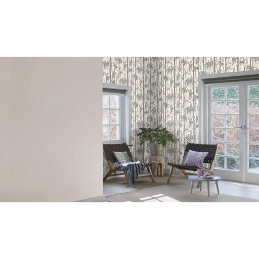 Rasch Florentine III 484564 Natur Egyszínű textilstruktúra világos szürke tapéta