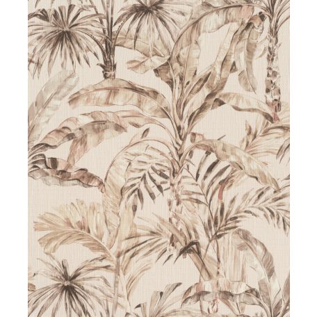 Rasch Florentine III 485233 Natur Trópusi banánlevelek és pálmafák textil háttéren krémfehér bézs barna árnyalatok