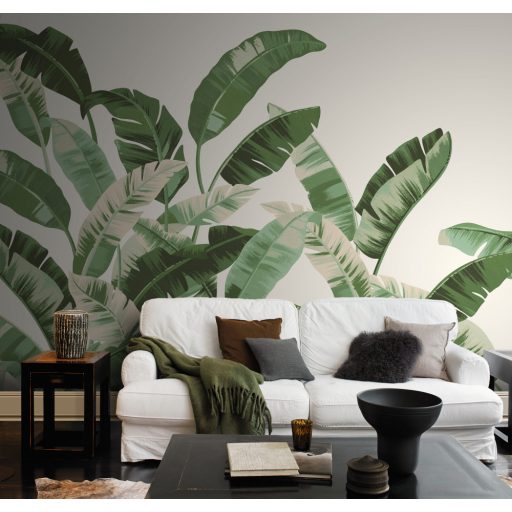 Rasch Florentine III 485929 Botanikus Trópusi felnagyított pálmalevelek krémfehér zöld árnyalatok falpanel