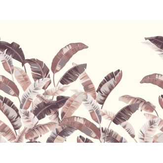  Rasch Florentine III 485936 Botanikus Trópusi felnagyított pálmalevelek krémfehér bézs barna és vörösesbarna árnyalatok falpanel