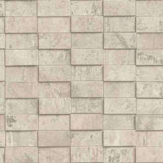   Velencei vakolat! Szabálytalan patinás téglalap elemek 3D mintája törtfehér-homokbézs szürke éa taupe tónus tapéta