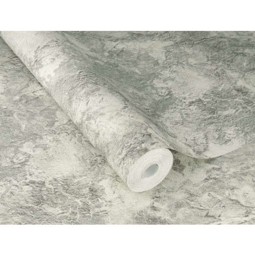 Organikus ritmusú természetes márványerezet és kopott freskó keresztezése szürkészöld/zöld palaszürke és krémfehér tónus tapéta