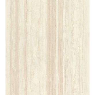   Papírvékonyra szelt és falra terített travertin/forrásmészkő minta törtfehér homokbézs és meleg szürkésbézs tónus tapéta