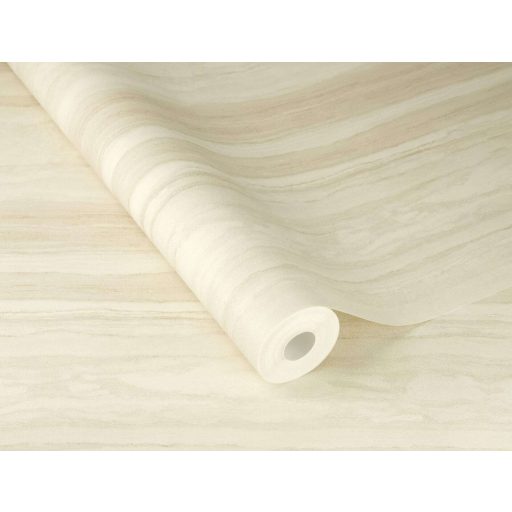 Papírvékonyra szelt és falra terített travertin/forrásmészkő minta törtfehér homokbézs és meleg szürkésbézs tónus tapéta