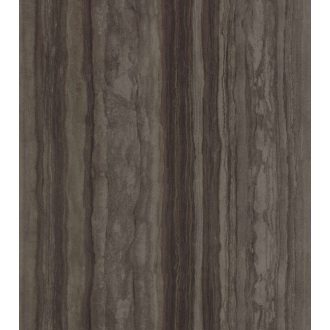   Papírvékonyra szelt és falra terített travertin/forrásmészkő minta sötétbarna/wenge és antracitszürke tónus tapéta